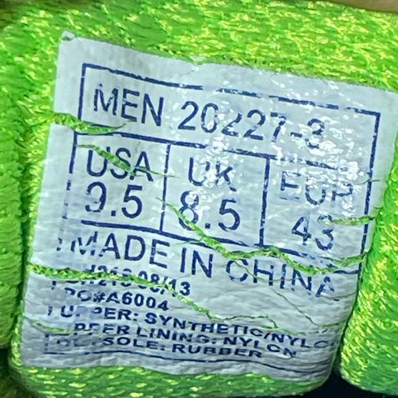 Saucony Guide 7 Running Shoes Men 9.5 Blue Neon Green Cushioned‎ Power Grid - Picture 9 of 11